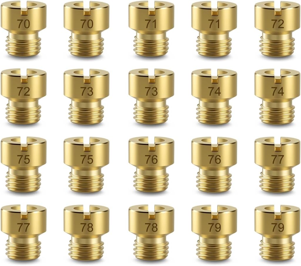 2240-8 Carburetor Main Jet Assortment Kits 68 69 70 71 72 73 74 75, 1/4"-32 Thread, Fit for Holley Carb Main Carburetors 2010 2300 4010 4011 4150 4160 4500 series, One per size