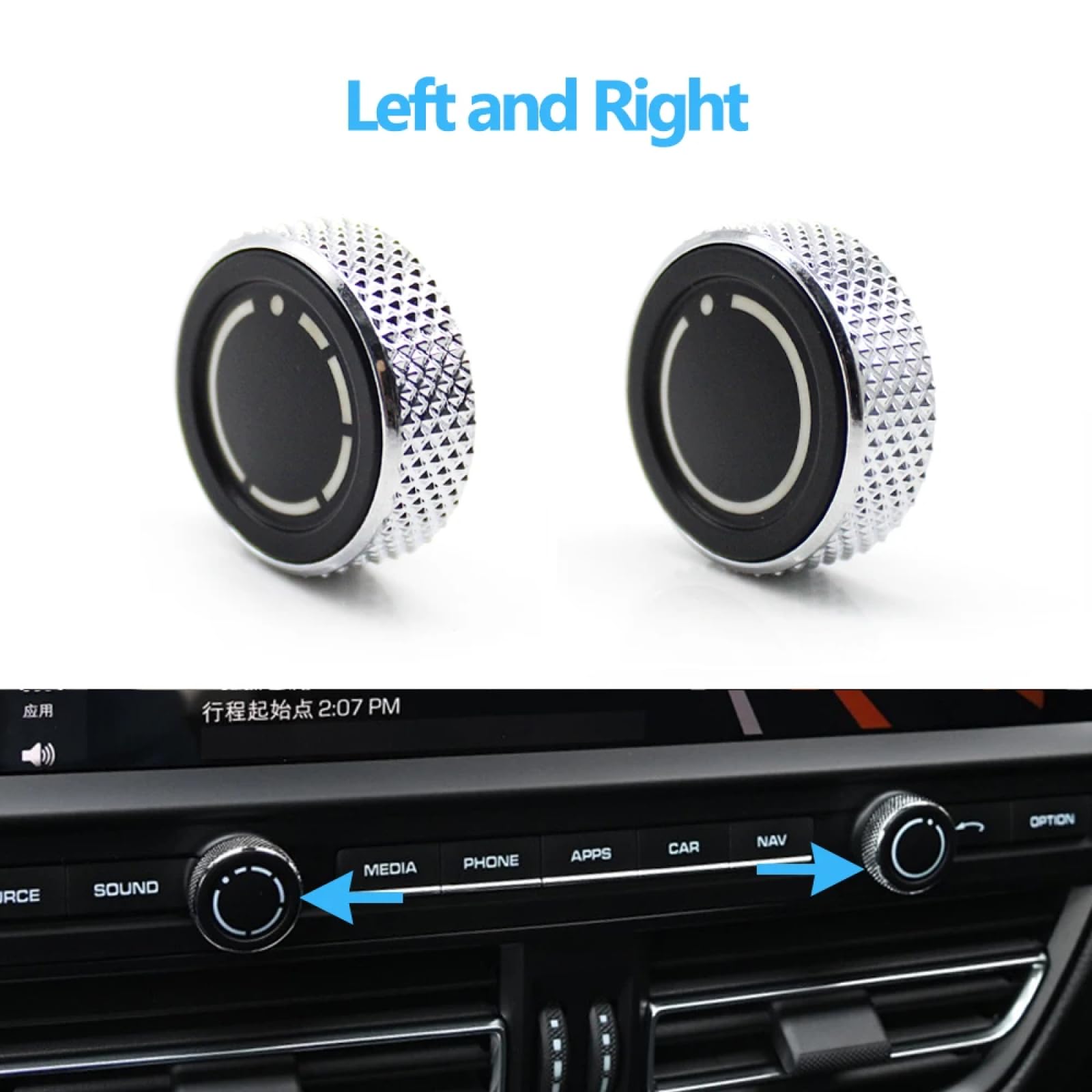Audio Lautstärke Radio Knopf Abdeckung CD Multi-Media Control Schalter Taste Für Porsche Cayenne 7P5 Panamera 970 Macan 95B 95B9195