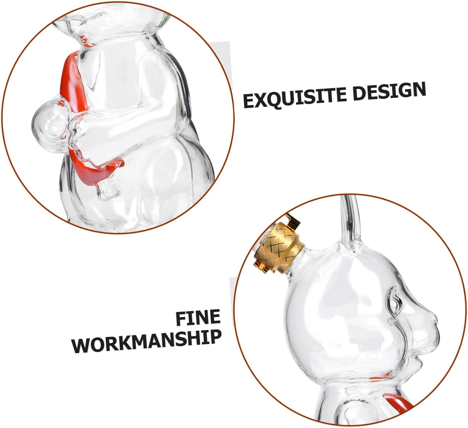 Easter Shaped Wine Bottle Unique Liquid Storage Container for Home Bar Decorative Alcohol Storage Sealed Design for Use