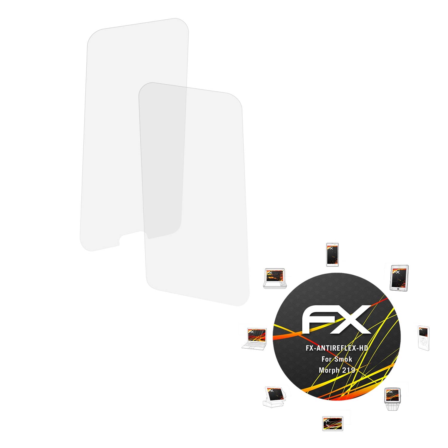 atFoliXScreen Protector compatible with Smok Morph 219 Screen Protection Film, anti-reflective and shock-absorbing FX Protector Film (Set of 2)