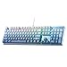 Redragon K556 SE RGB LED Backlit Wired Mechanical Gaming Keyboard, Aluminum Base, 104 Keys Upgraded Socket, 3.5mm Sound Absorbing Foams, Hot-Swap Linear Quiet Red Switch, Gradient Blue