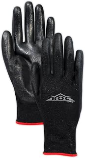 MAGID General Purpose Dry Grip Polyester Work Gloves, 12 PR, Ultra-Lightweight Polyurethane Coating, Size 6/XS, Reusable, 18-Gauge (GP180)