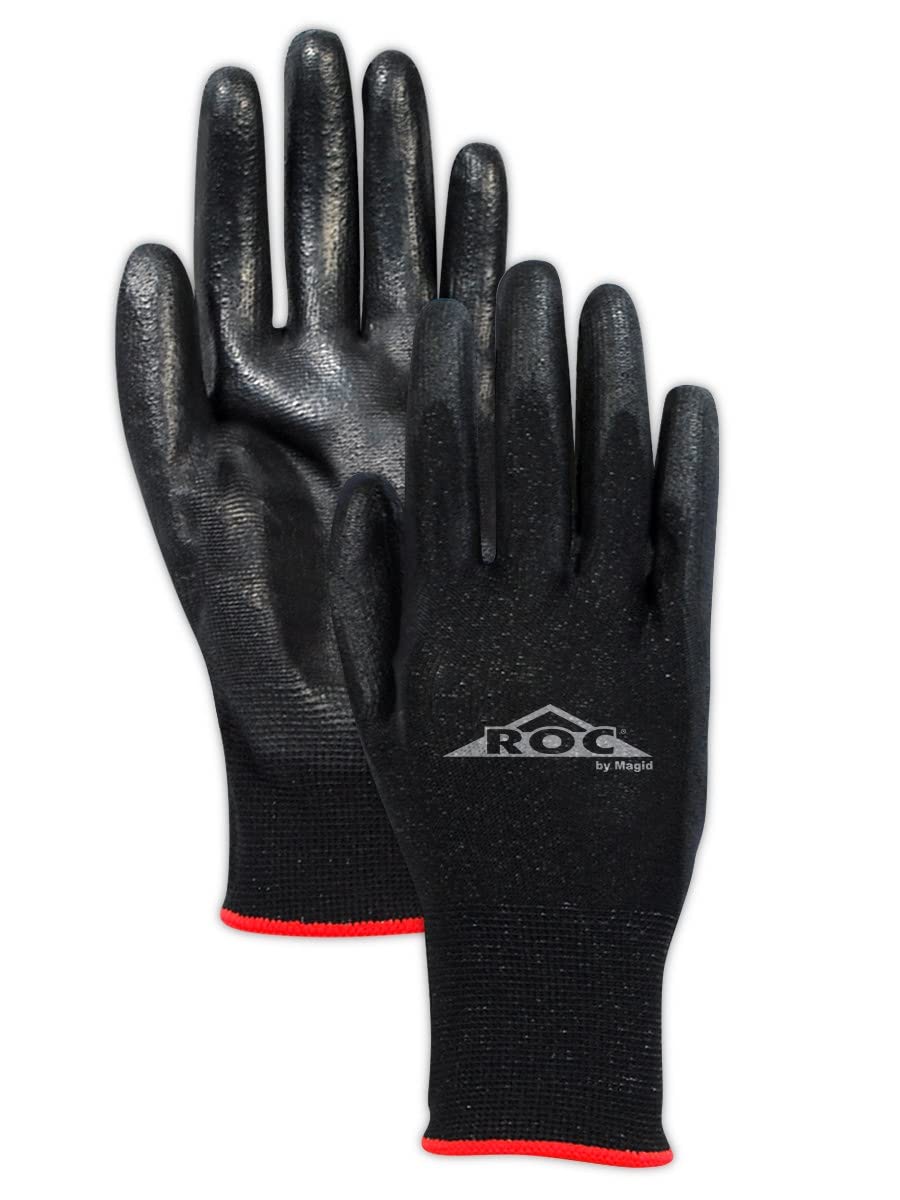 MAGID General Purpose Dry Grip Polyester Work Gloves, 12 PR, Ultra-Lightweight Polyurethane Coating, Size 6/XS, Reusable, 18-Gauge (GP180) (Pack of 2)