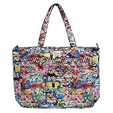 JuJuBe Super Be Large Everyday Lightweight Zippered Tote Bag, Tokidoki Collection - Sushi Cars