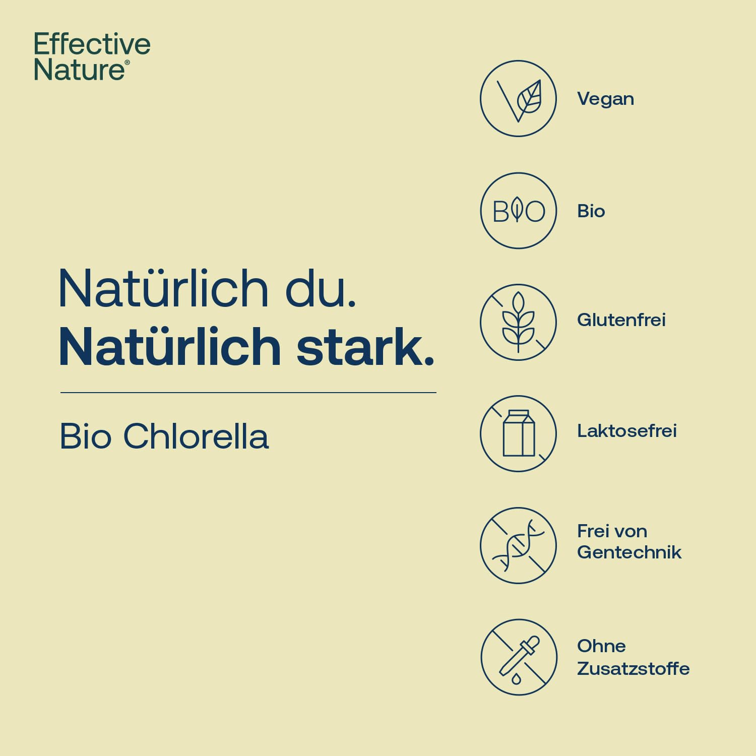Chlorella Bio Presslinge - 1060 Tabletten - Hochdosiert mit 500 mg - Aus 100% Bio Chlorella - Reicht für mehr als 3 Monate - Abgefüllt & Kontrolliert in Deutschland (DE-ÖKO-006)