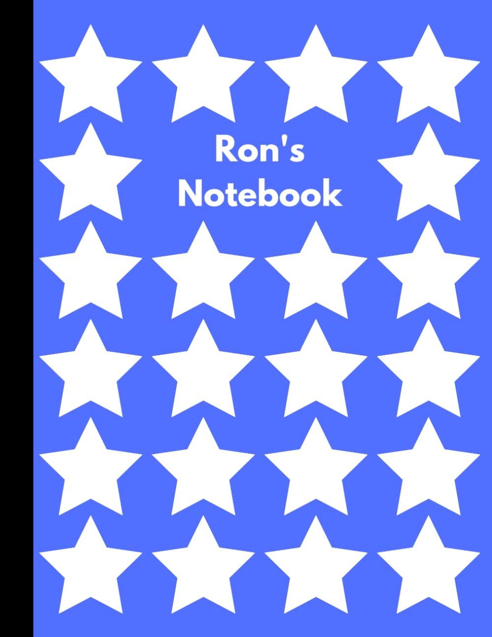 Ron's Notebook: Personalised Blue Star Inspired Lined Journal