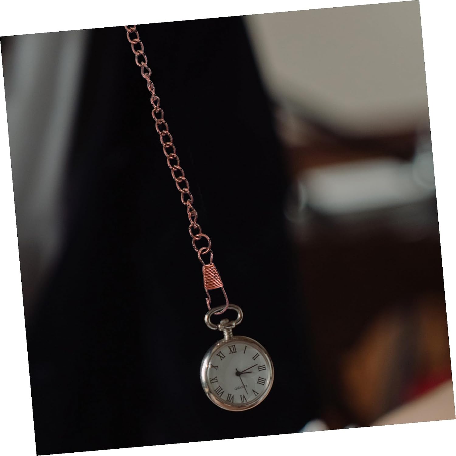 3pcs Vintage Pocket Watch Chains Hanging Clip Pocket Watch Chain for Men 37.5cm Copper Alloy Purse and Jeans Belt Accessory Steampunk Style