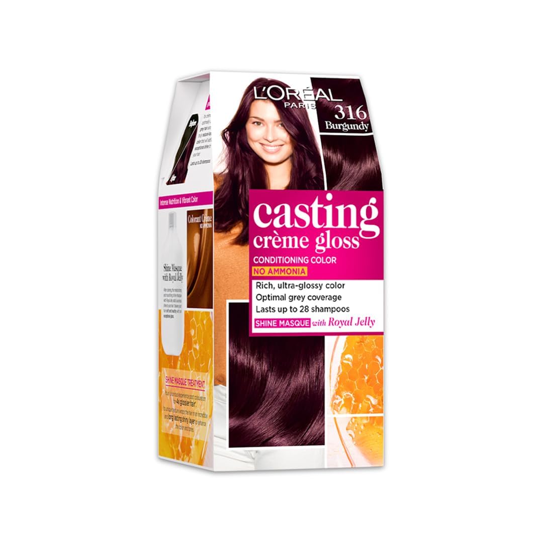 L Oréal Paris Casting Creme Gloss Hair Color - 316 Burgundy (87.5g+72ml)