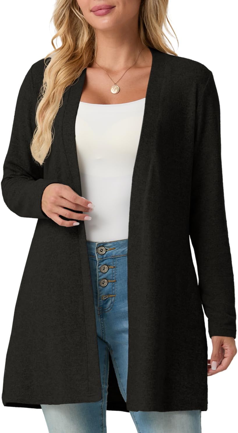Lepunuo Cardigan Sweaters for Women Long Sleeve Lightweight Open Front Knit Cardigans Casual Loose Sweater with Pockets - Image 2