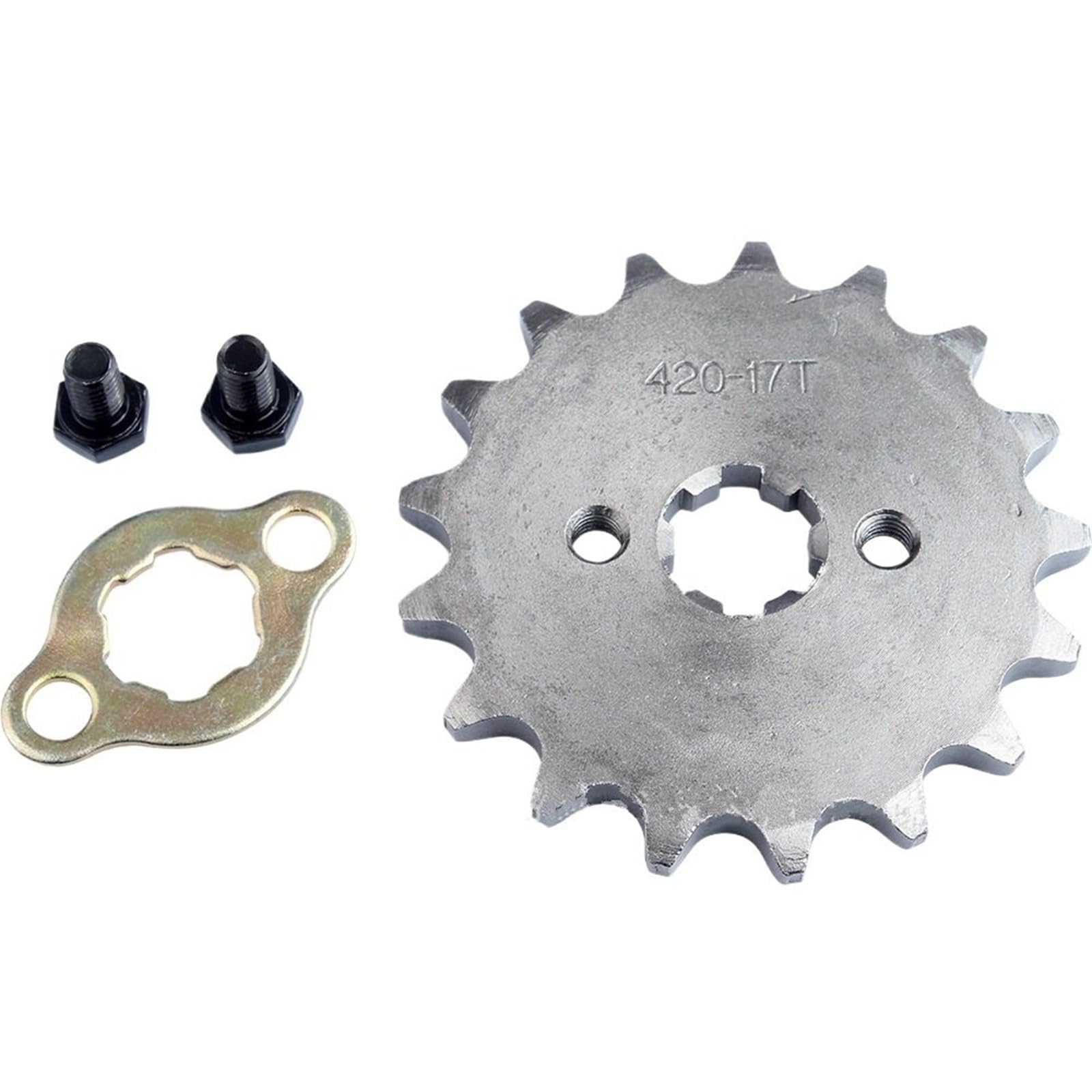 EJUOYO Chain Sprocket 420 10/12/13/14/15/16/17/18/19 Tooth Front Engine Sprocket 17mm For 70cc 110cc 125cc Pit Dirt Bike(17T)