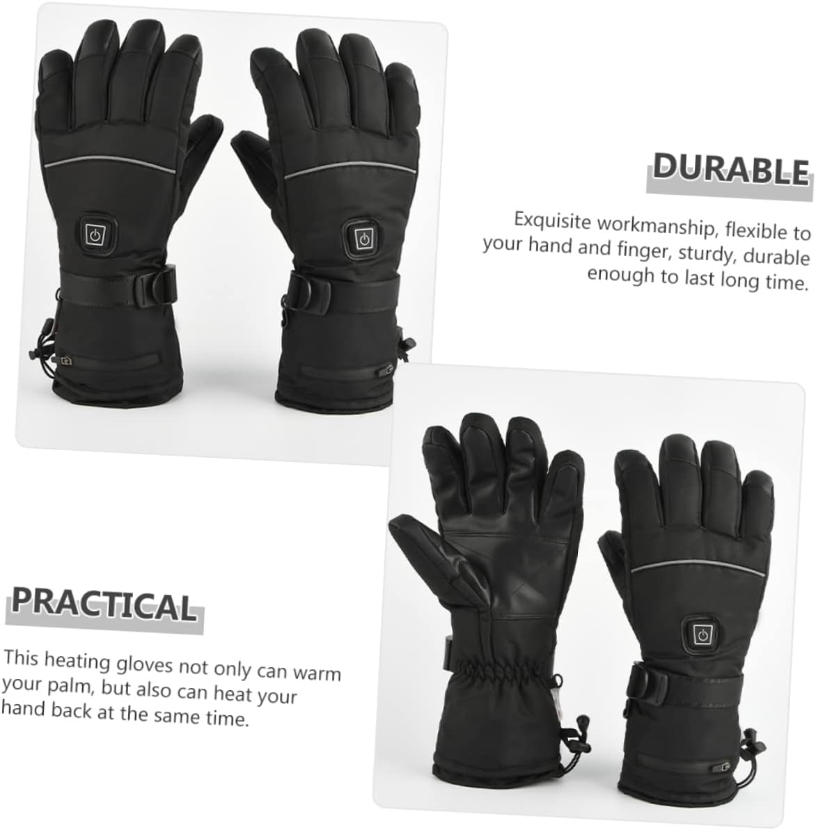HANABASS Heated Gloves Heating Gloves Thermal Outdoor Men's Winter Warm for