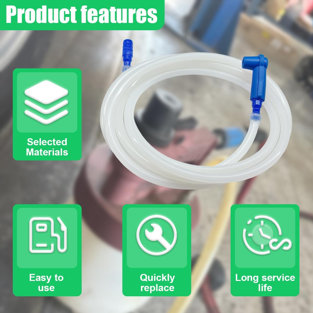 YoRise Brake Fluid Bleeder Hose, 2M/6.56 Ft Automotive Oil Fluid Extractor, Vehicle Braking System Repair Tool with Adapter, Universal Oil Change Hose Replacement Kit for Car, Motorcycle (2M-6.56FT)