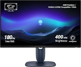 AW2725DM Alienware 27" QHD Fast IPS Monitor, AMD FreeSync + NVIDIA G-SYNC, 180Hz, 1ms GtG, (2) HDMI, DP1.4, USB 5Gbps (3) ... Price In India