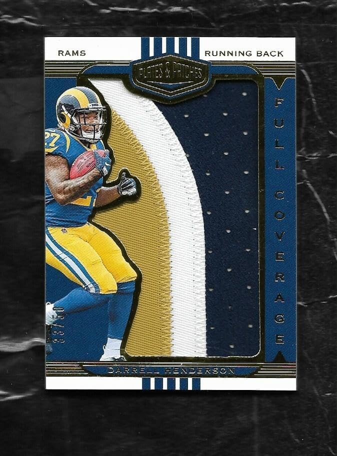 2019 Panini Plates & Patches Tri Color Patch Darrell Henderson 33/50 - Football Cards