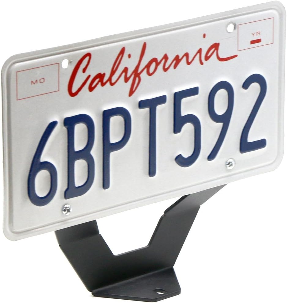 iJDMTOY V-Shape Bull Bar License Plate Relocator Relocation Mounting Bracket, Compatible with All Trucks SUVs