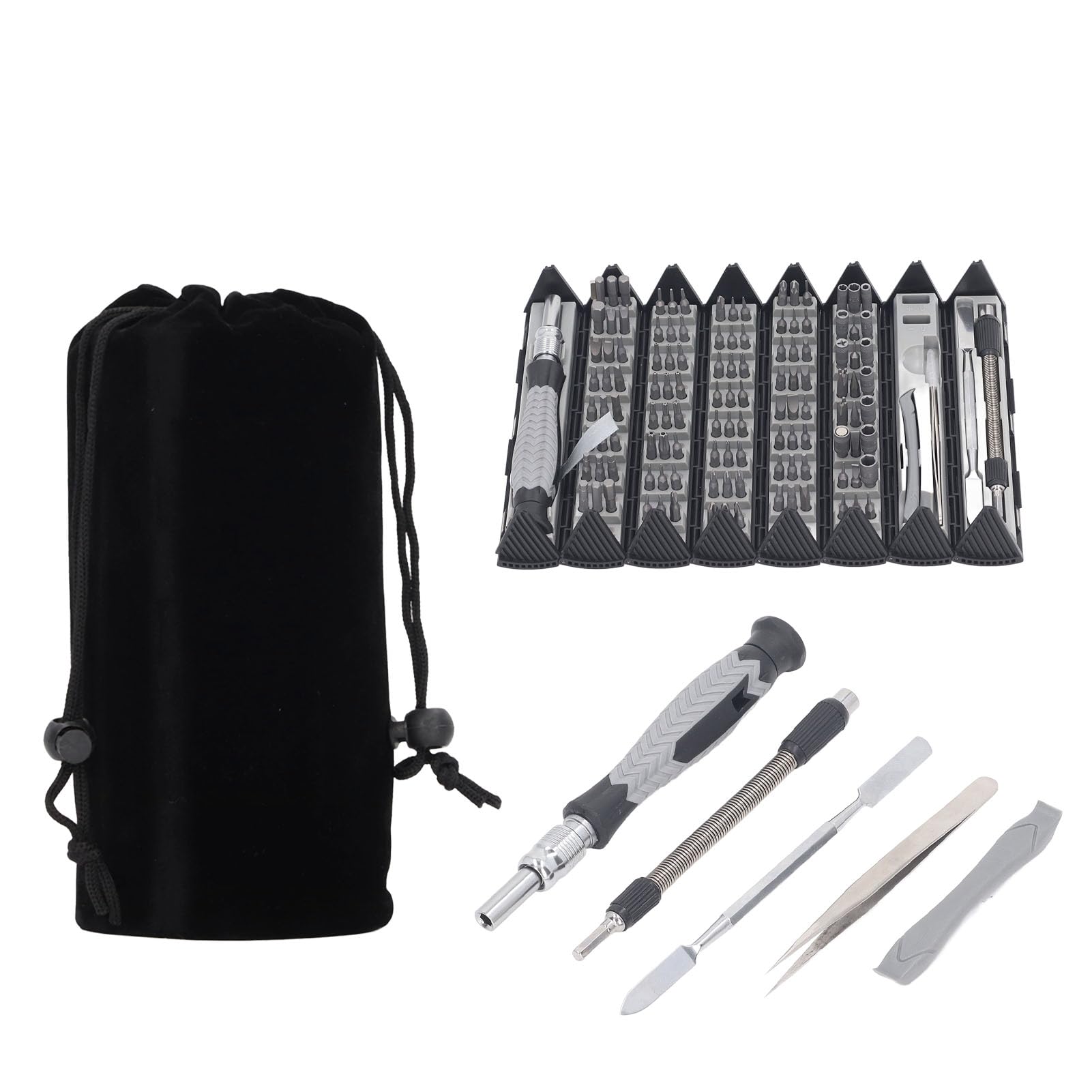 Juego de destornilladores 126 en 1, Juego de destornilladores magnéticos, Kit de destornillador manual magnético fuerte de alta precisión para reparación de relojes con