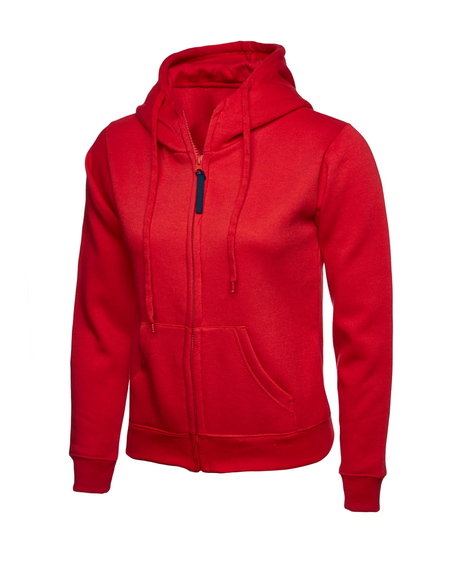 COOZO Ladies Classic Full Zip Hooded Sweatshirt - Red - XL