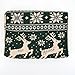 Aisi Fashion Winter Warm Tassel Scarf Women Men Reindeer Snowflake Pattern Knitted Scarf (Green)
