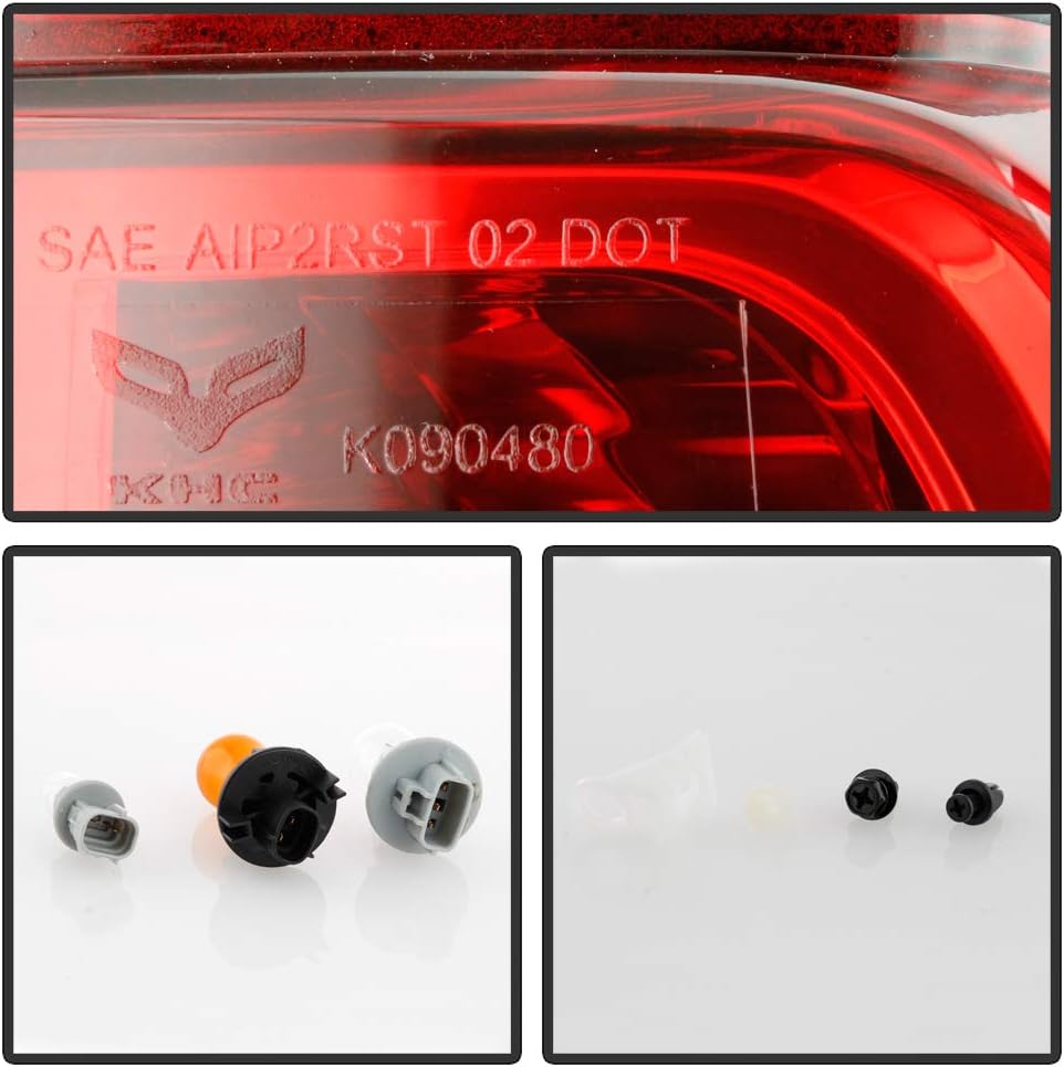 ACANII - For 2009-2012 Equator | 2005-2021 Nissan Frontier Rear Tail Lights Brake Lamps Assembly Set Driver & Passenger