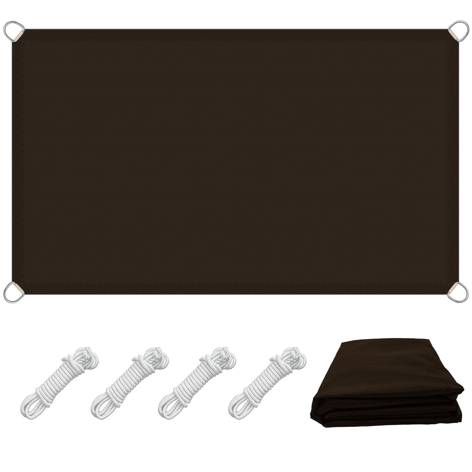 Filet d'ombrage pour jardin et terrasse marron 3x4.5 m idéal pour repas en extérieur