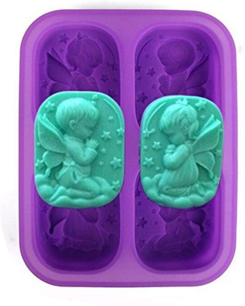 Noble Foods 4 Cavity 3D Angels Silicone Mold for DIY Cake Chocolate Panna Cotta Pudding Jelly Baking Soap molds-image-41