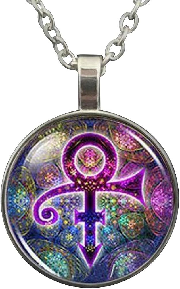 prince symbol necklace gold