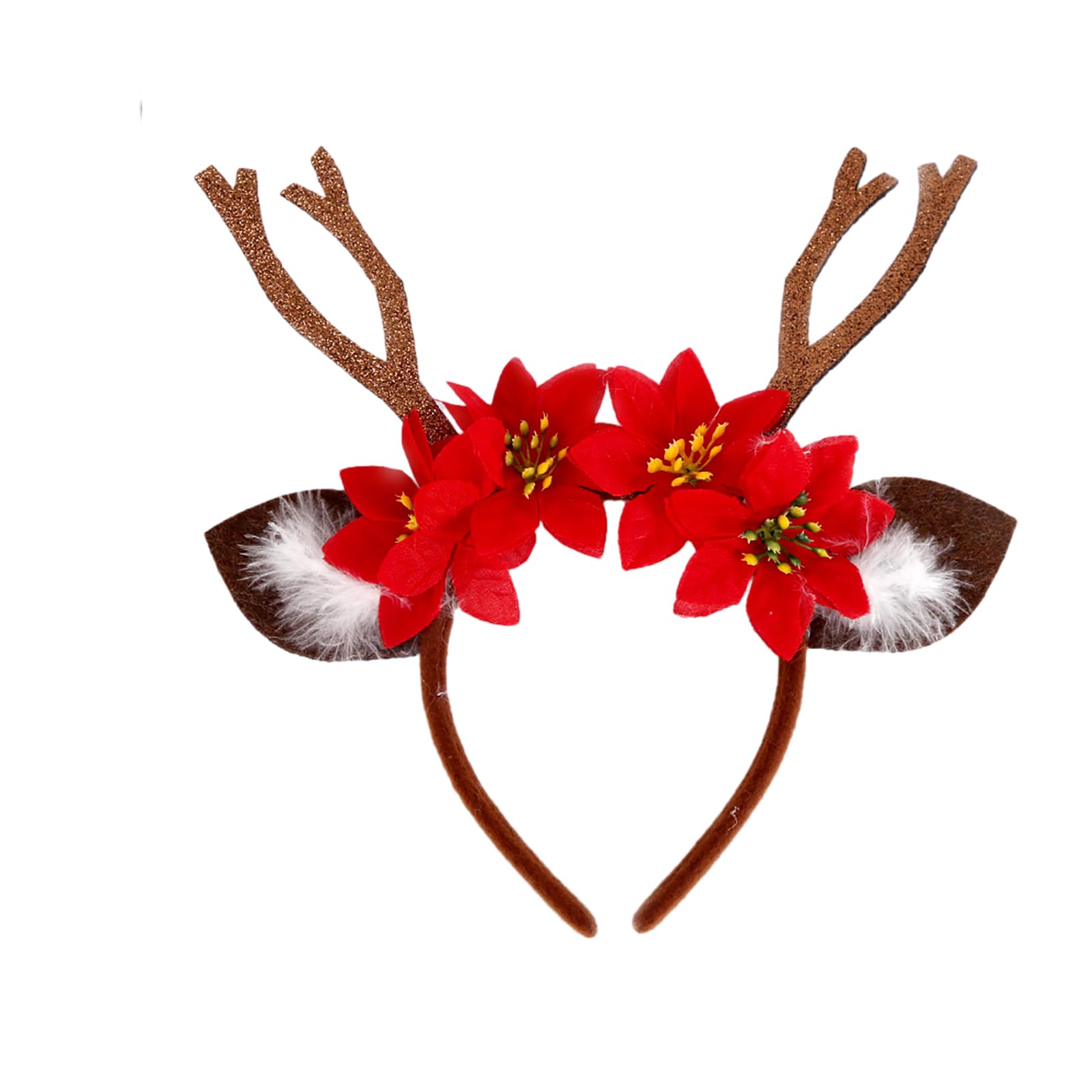 Fentency Christmas Elk Head Boppers Headbands Headwear Hair Hoop for Christmas Headpiece Fancy Dress Party Supplies
