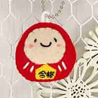 部活動絵馬！必勝！だるま絵馬お守り！ハンドメイド　フェルト 🌟 だるま＋必勝絵馬 お守り フェルト ストラップ（グリーン