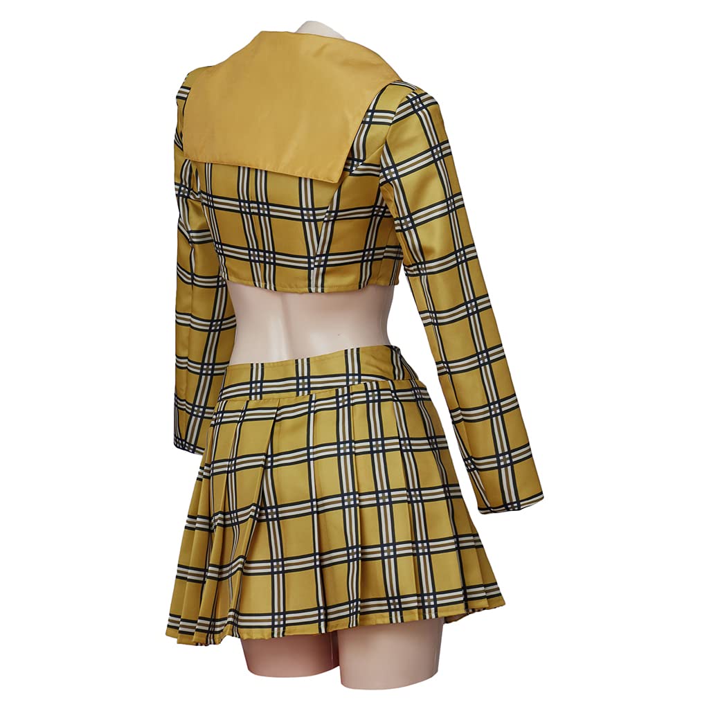 Cher Costume 90s Yellow Plaid Skirt And Blazer Set Cher