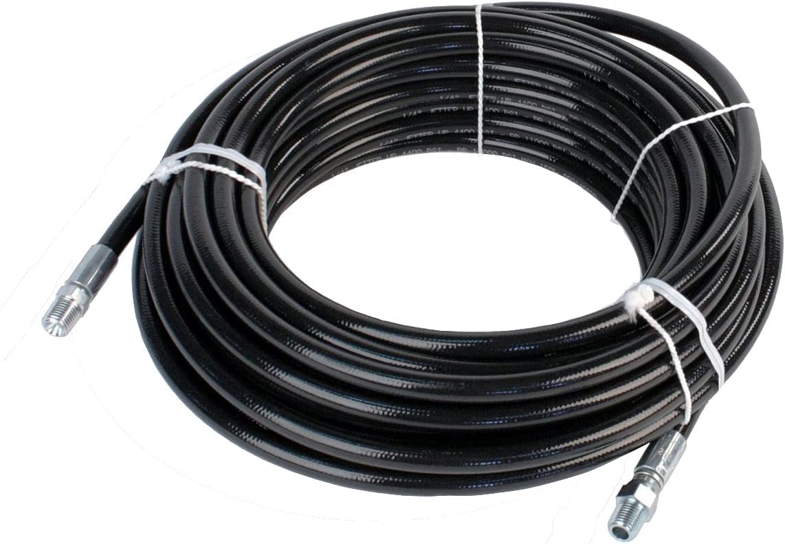 Scheiffer Sewer Jetting Kit - Foot Control Valve Hose Reel 1/4" x 150' Sewer Jetting Hose Button Nose and Rotating Nozzles