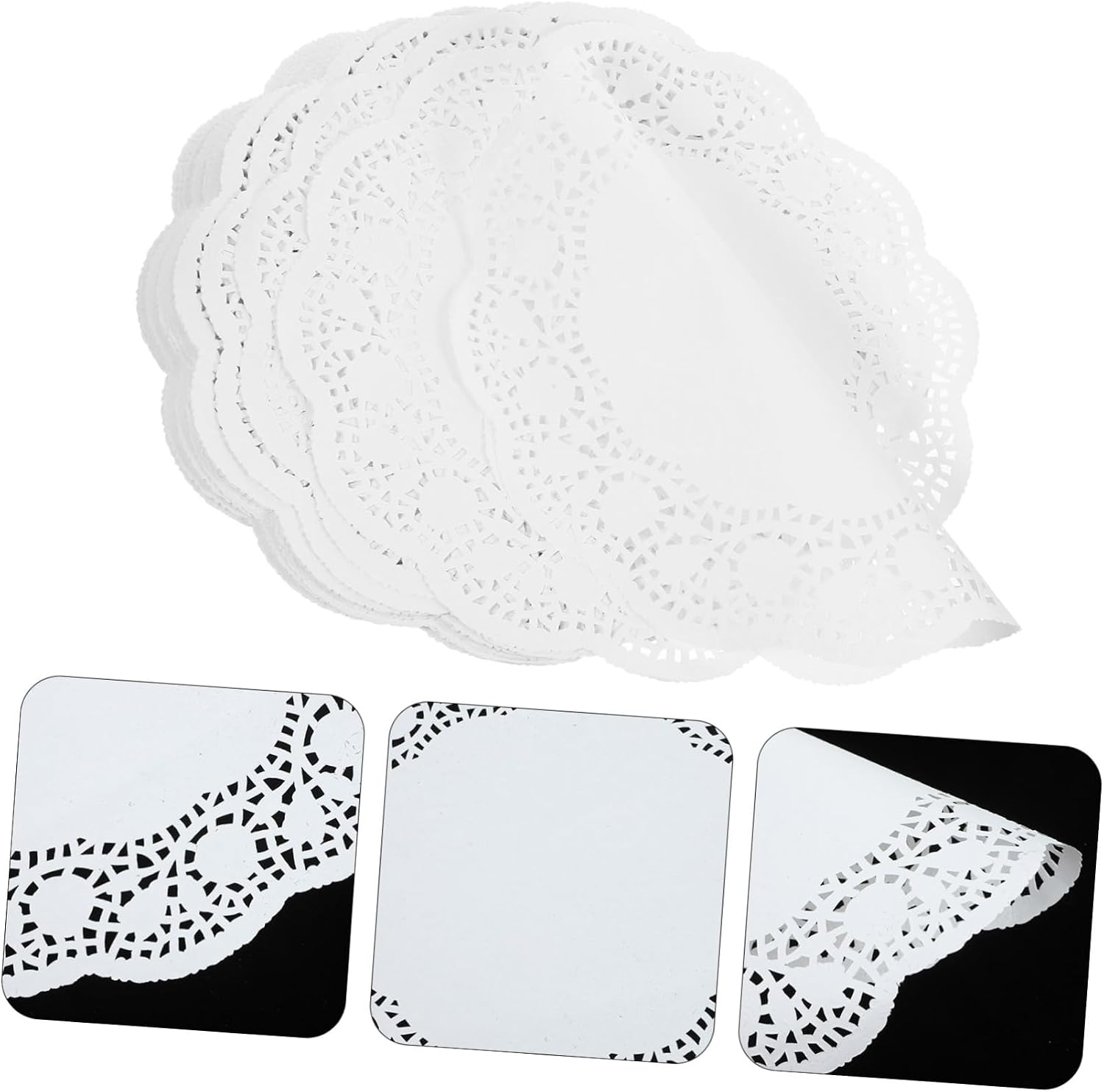 Grease Proof Snack Mat Paper 140Pcs Disposable White Paper for Fried Food