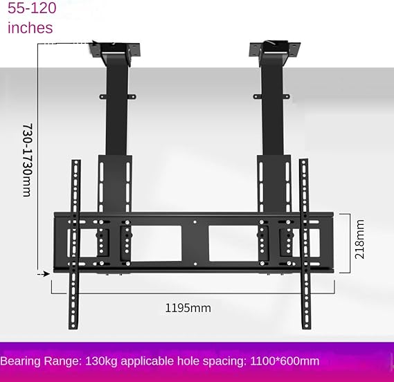 Motorized Ceiling TV Mount,Adjustable Height Electric TV Lift With Remote Control,Telescopic Electric TV Lift With Auto Lifting,Fits 55-120 Inch Motorized TV Stand,730,1730mm
