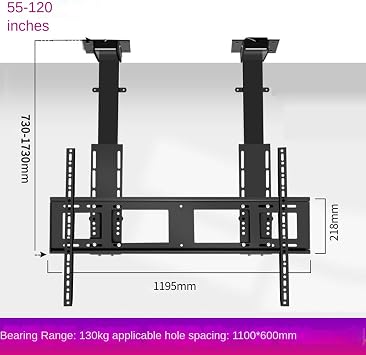 Motorized Ceiling TV Mount,Adjustable Height Electric TV Lift With Remote Control,Telescopic Electric TV Lift With Auto Lifting,Fits 55-120 Inch Motorized TV Stand,730,1730mm