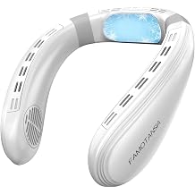 Neck Fan - Portable Personal Fan with Cooling Plate,Operated Wearable Rechargeable Fan with 5200mAh Lithium Battery for Travel,Neck Air Conditioner,3 Cooling Level&amp;3 Speeds Level,Gifts for Women Men