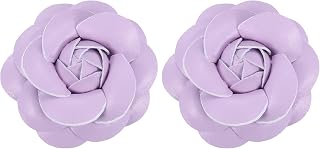 PATIKIL Flower Hair Clips, Camellia Hairpin Floral Brooches Pin Handmade Leather Flower Brooch for Lady Bridal Women Hat Dress Shirt