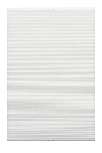 GARDINIA Wabenplissee Concept Thermo-Abdunklung, Blickdicht, Lichtundurchlässig, Hitzeschutz, Faltrollo, Einfach in der Breite kürzbar, Energie sparen, EASYFIX Plissee, Weiß, 70 x 130 cm
