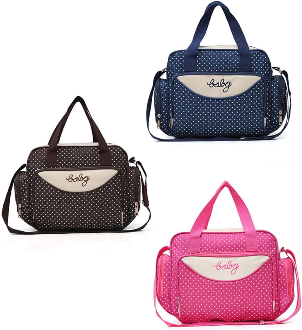 LIFKOME Handbag for Mom 5pcs Mommy Tote Bag Set Large Capacity Backpack Fashion Print
