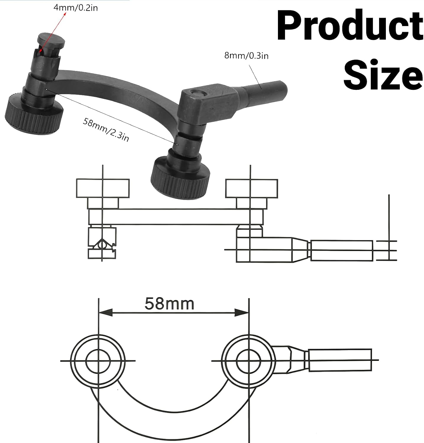 Dial Indicator Holder 8mm Adjustable Center Arc Support Stand for Precise Machinist Mechanics Gauges