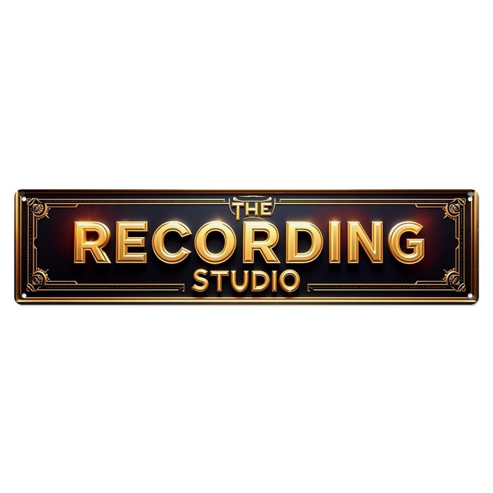 Golden Text Design Studio Metal Tin Sign Plaque