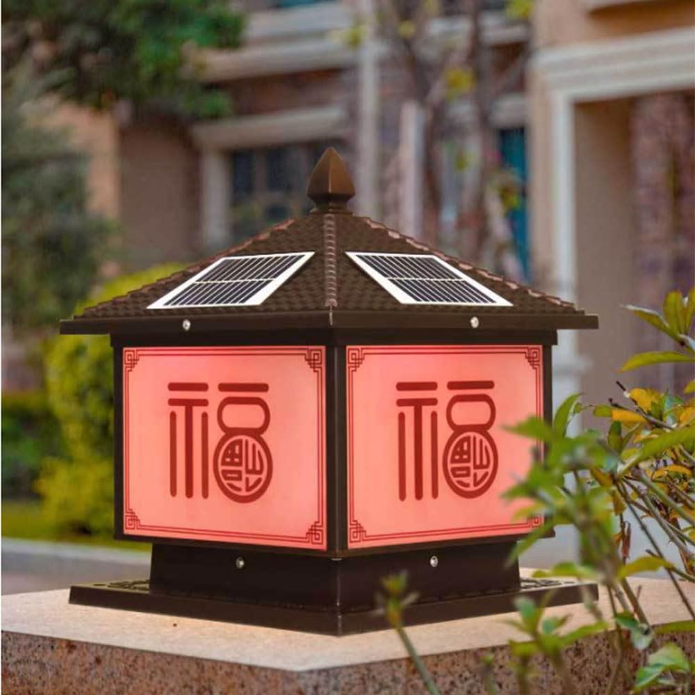 RCIDOS Lampe Pelouse Phare Poteau De Clôture Extérieure Lampe