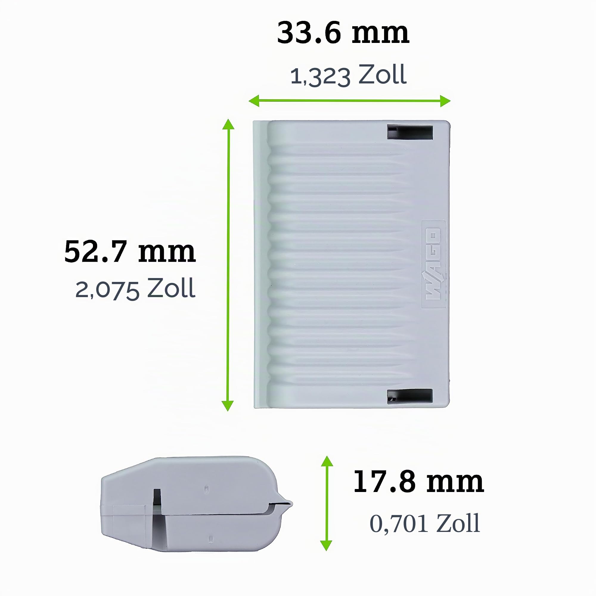 207-1333 | WAGO Gelbox für Steckverbinder der Serie 221 und 2773 | Feuchtigkeitsschutz | IPX8-zertifiziert | 12 AWG | graues, etikettenfreies Gehäuse | groß | [Box mit 3 Stück]