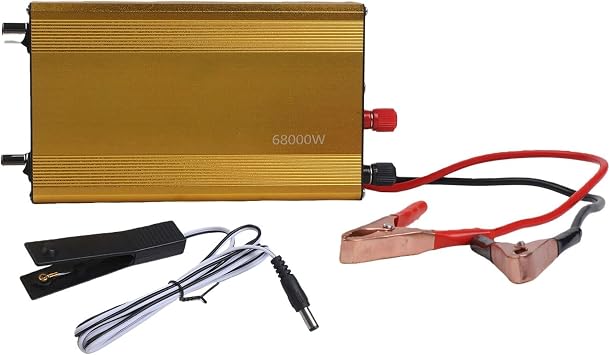 Electric Fish Finder Inverter Kit, 12V DC to 300V AC Converter with Smart Fan, Aluminum Alloy Housing for Single/Mixed for frequency Fishing GearA