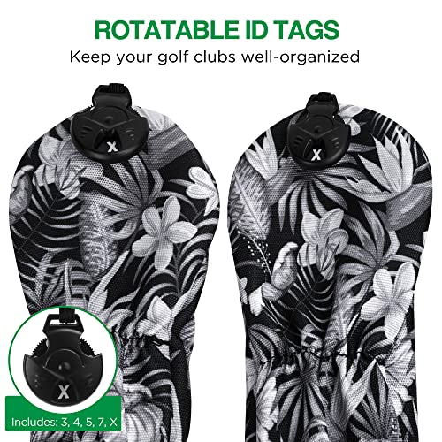 Golf Club Covers - 3 Pack Golf Club Head Covers for Driver, Woods and Hybrid - Driver Headcover to Fit All Golf Clubs - Image 4