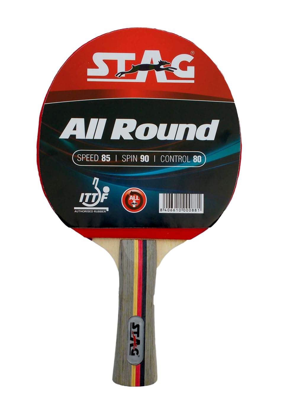 Stag Iconic Table Tennis (T.T) Racket Premium ITTF Approved Rubber