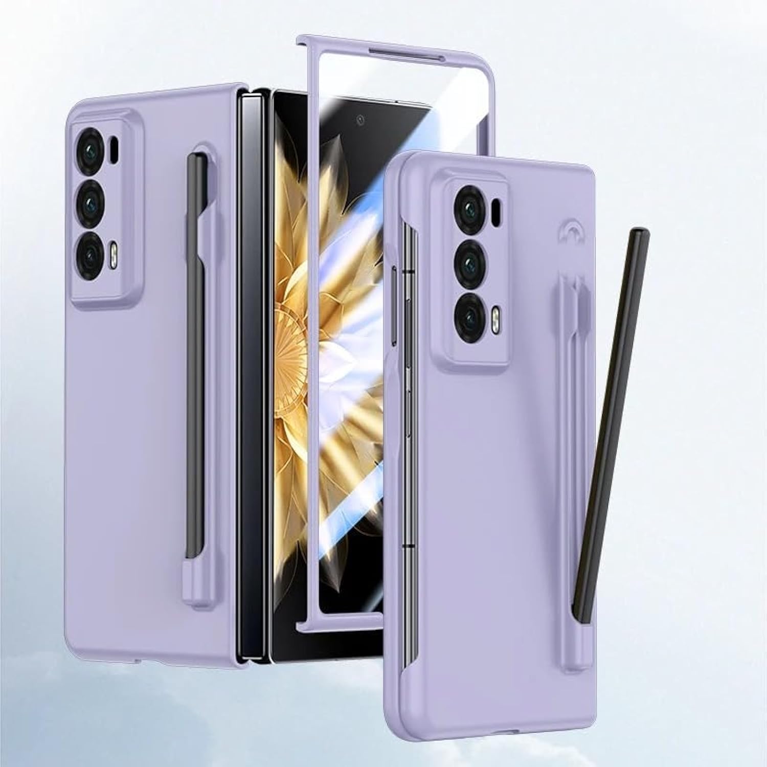 HONOR Magic V2 Simフリー 保護フィルム+ケース付き Gruattreay Compatible with Honor Magic V2 2023 Case with Stylus