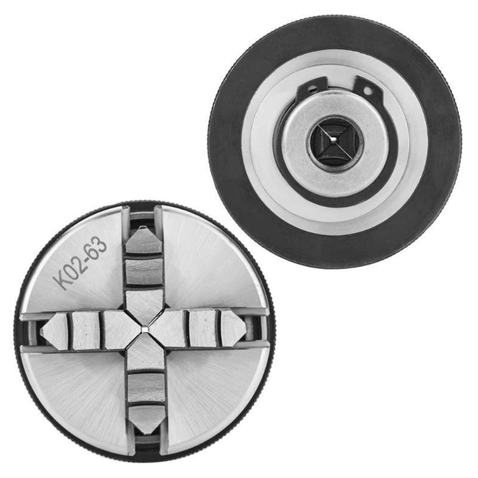 Uchwyt tokarski, 3/4 szczęki Drewno Tokarka Chuck 50mm 63mm Ręczne samocentrujące Metalowe drewno Duży Wszystkie akcesoria stalowe(K01-50)