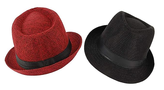 Buy Finix Combo of 2 Pcs Fedora Hat for 