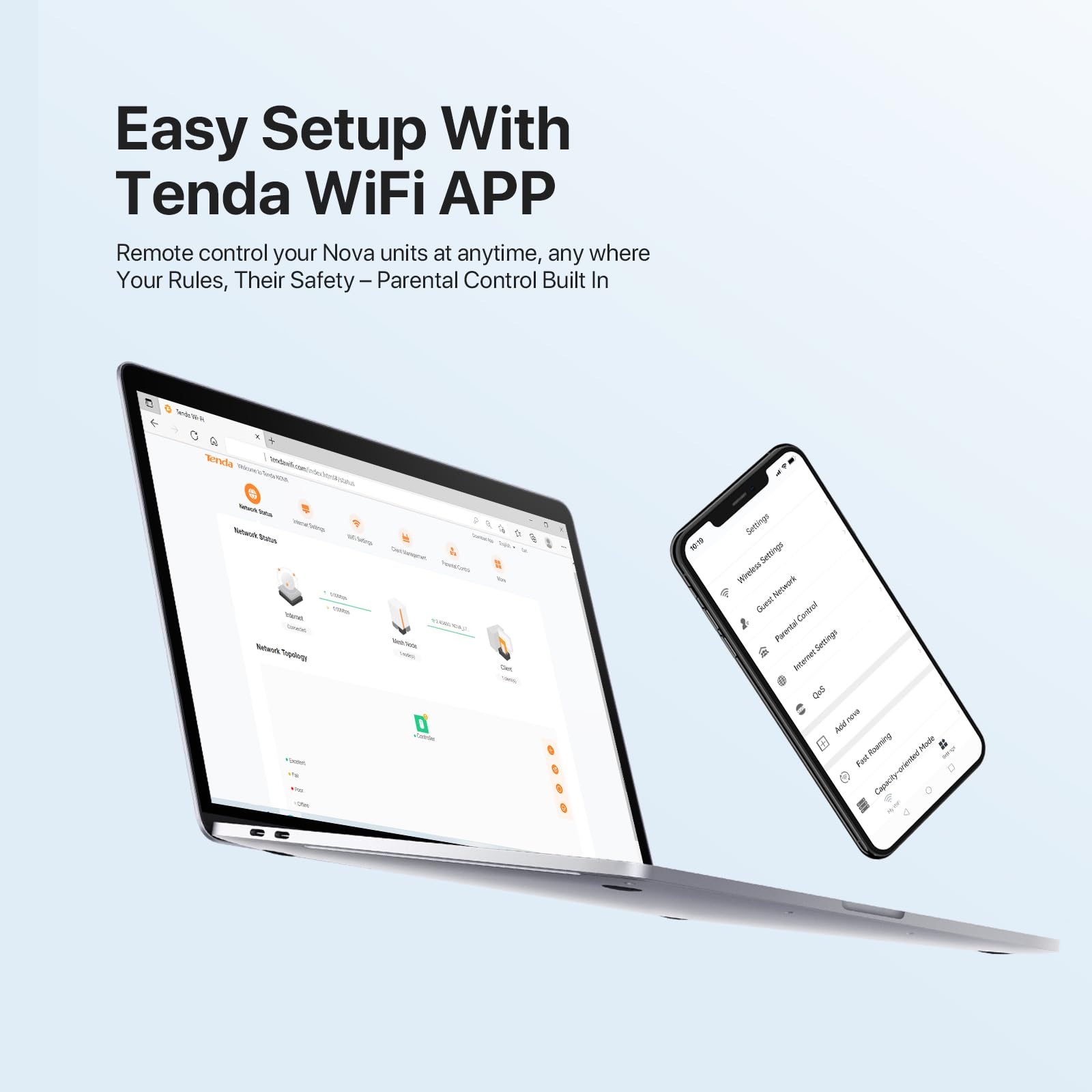 Tenda AX1500 Mesh WiFi 6 System Nova MX3 - Covers up to 3500 sq.ft - Whole Home WiFi 6 Mesh System - Gigabit Mesh Router for 80 Devices - Dual-Band Mesh Network - Replaces Wireless Router - 3-Pack view 8