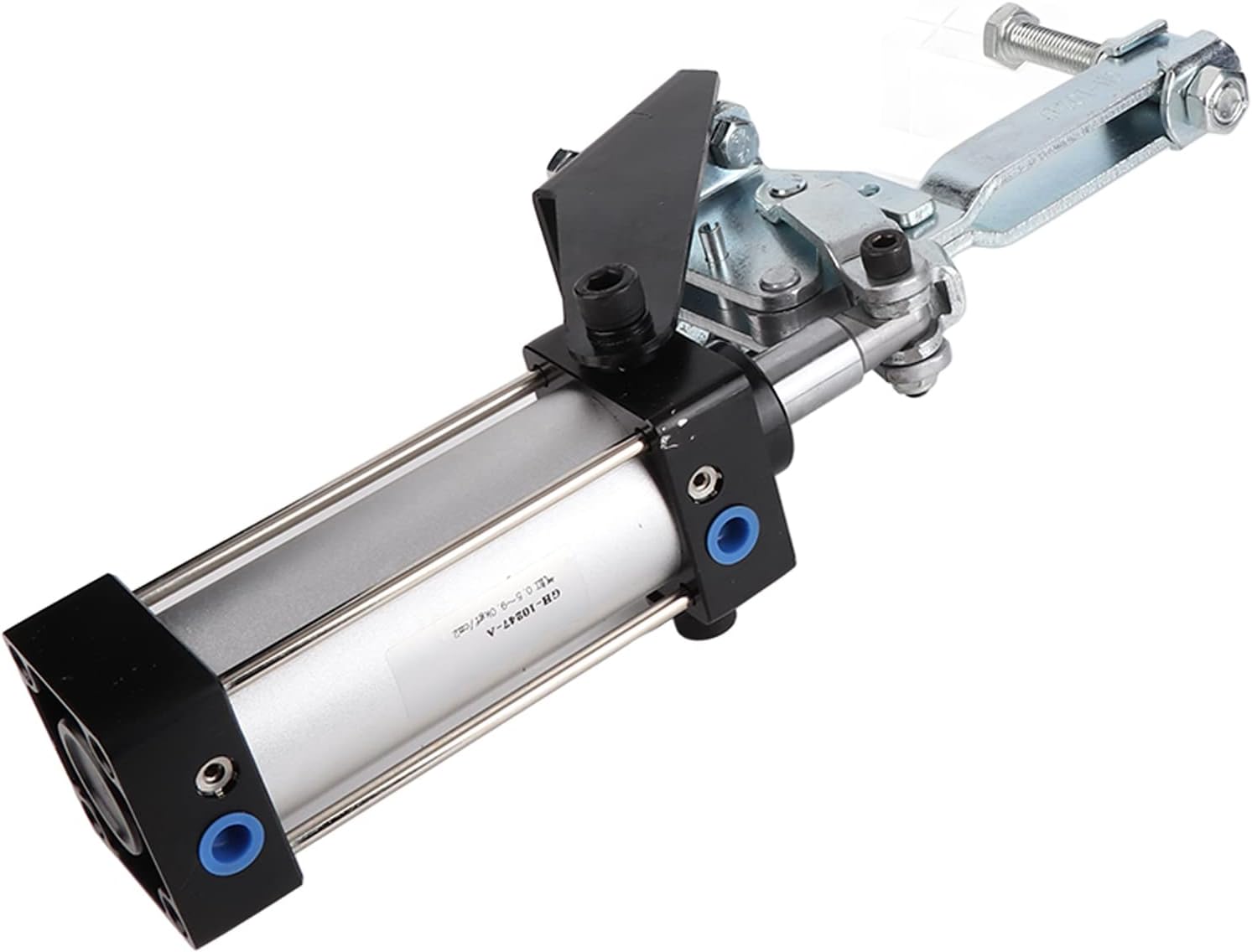 Pneumatic Clamp Carbon Steel High Pressure Cylinder G1/4in Pneumatic Hold Down Clamp for Equipment Installation Mechanical Operation Welding Mold Industries Durable Sturdy