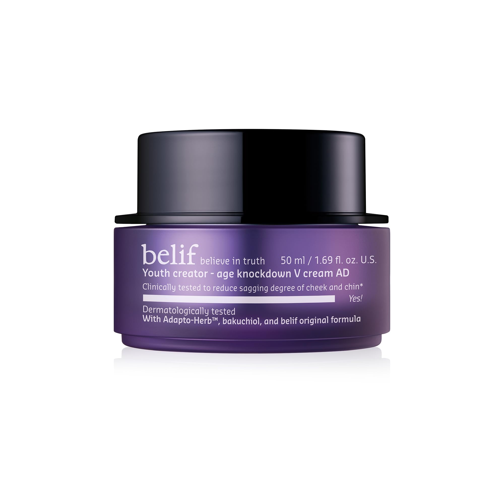 belif b Youth Creator – Age Knockdown V Cream AD | Wzbogacony krem przeciwstarzeniowy | Poprawia jędrność skóry | Koreańska pielęgnacja skóry dla kobiet | K-Beauty (50 ml)